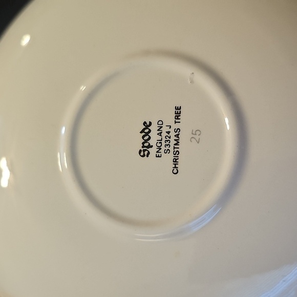 Set Of 4 Spode Christmas Tree Saucers/Plates - Picture 2 of 5
